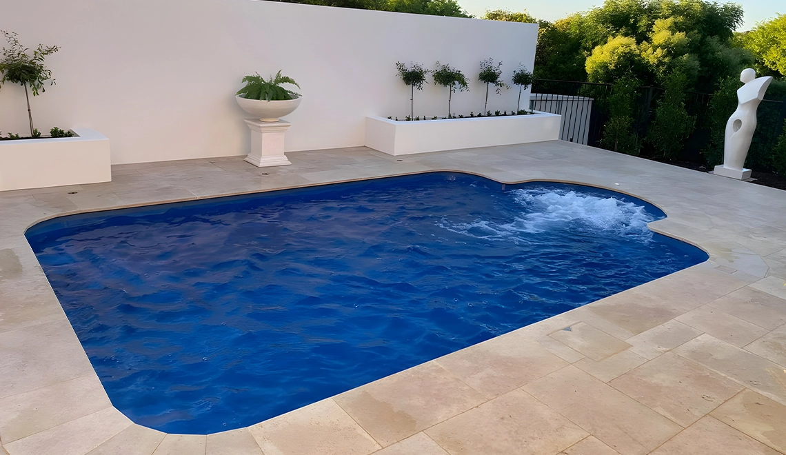 The Courtyard Roman 6.00m in Sapphire Blue