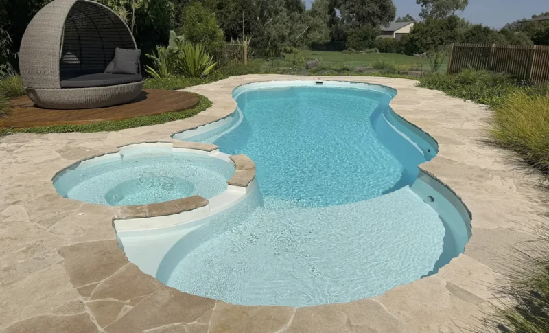 The Allure fibreglass pool model