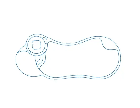 The Allure Swimming Pool Line Drawing