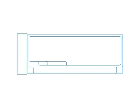 The Reflection with Auto Cover Swimming Pool Line Drawing