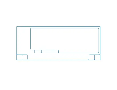 The Reflection with Splash Deck Swimming Pool Line Drawing