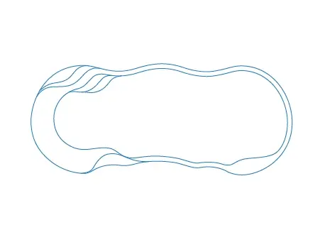 The Riviera Swimming Pool Line Drawing